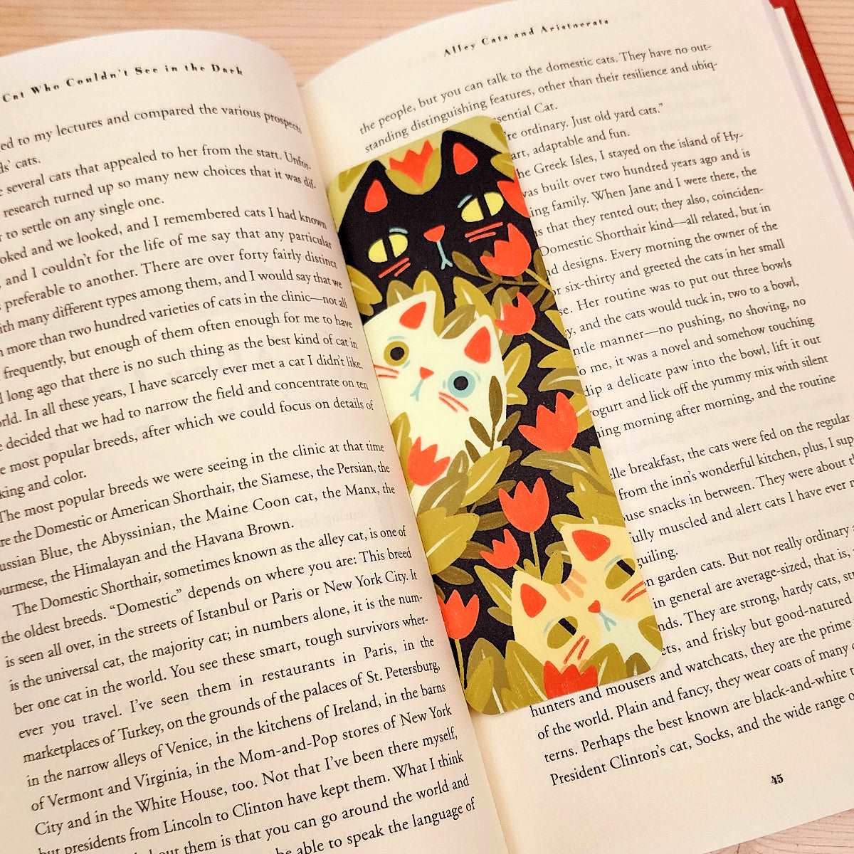 TULIP CATS BOOKMARK