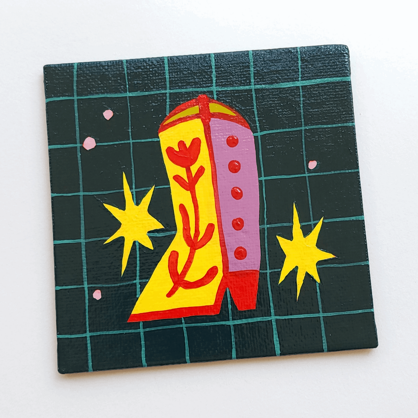 COWBOY BOOT MINI PAINTING