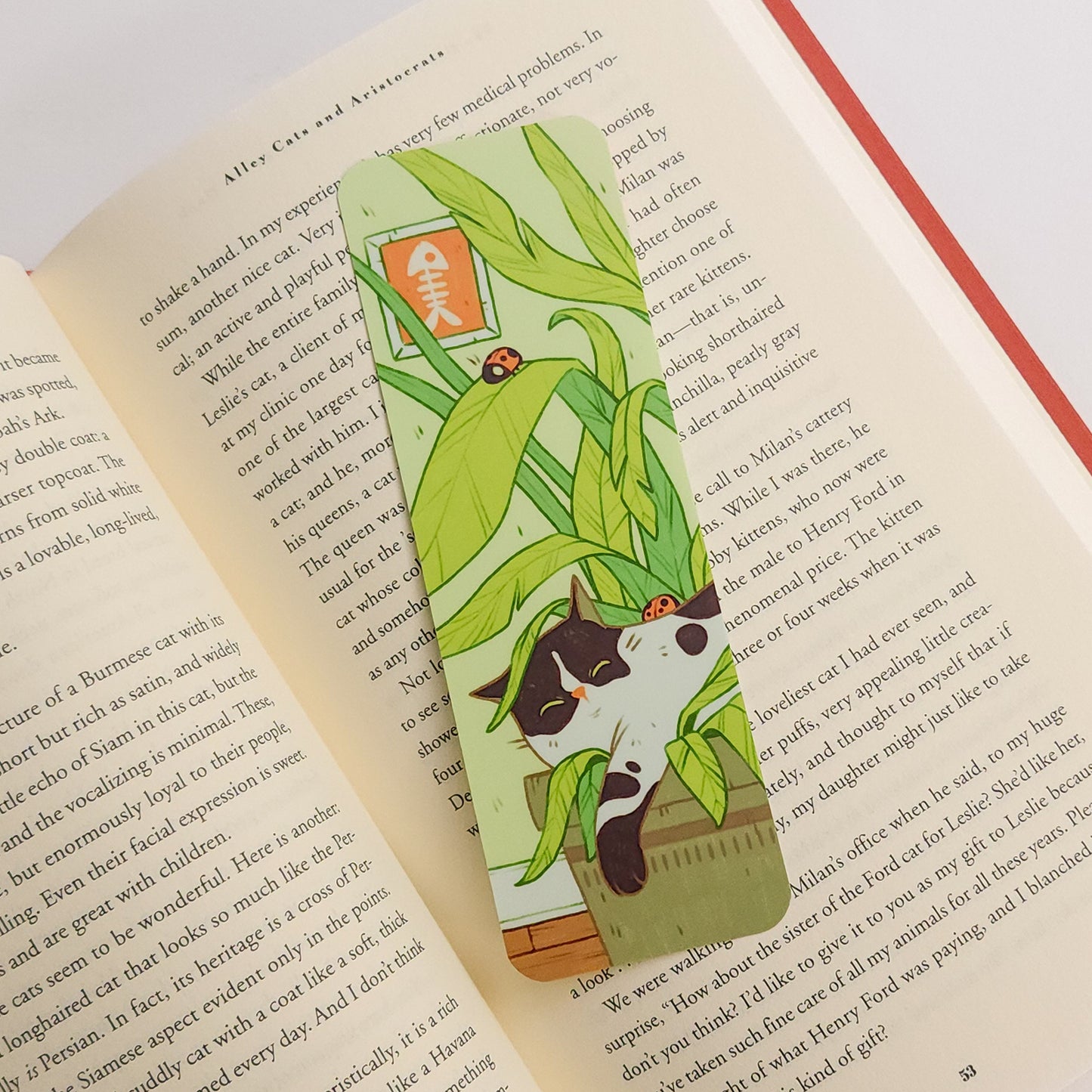 COW CAT BOOKMARK