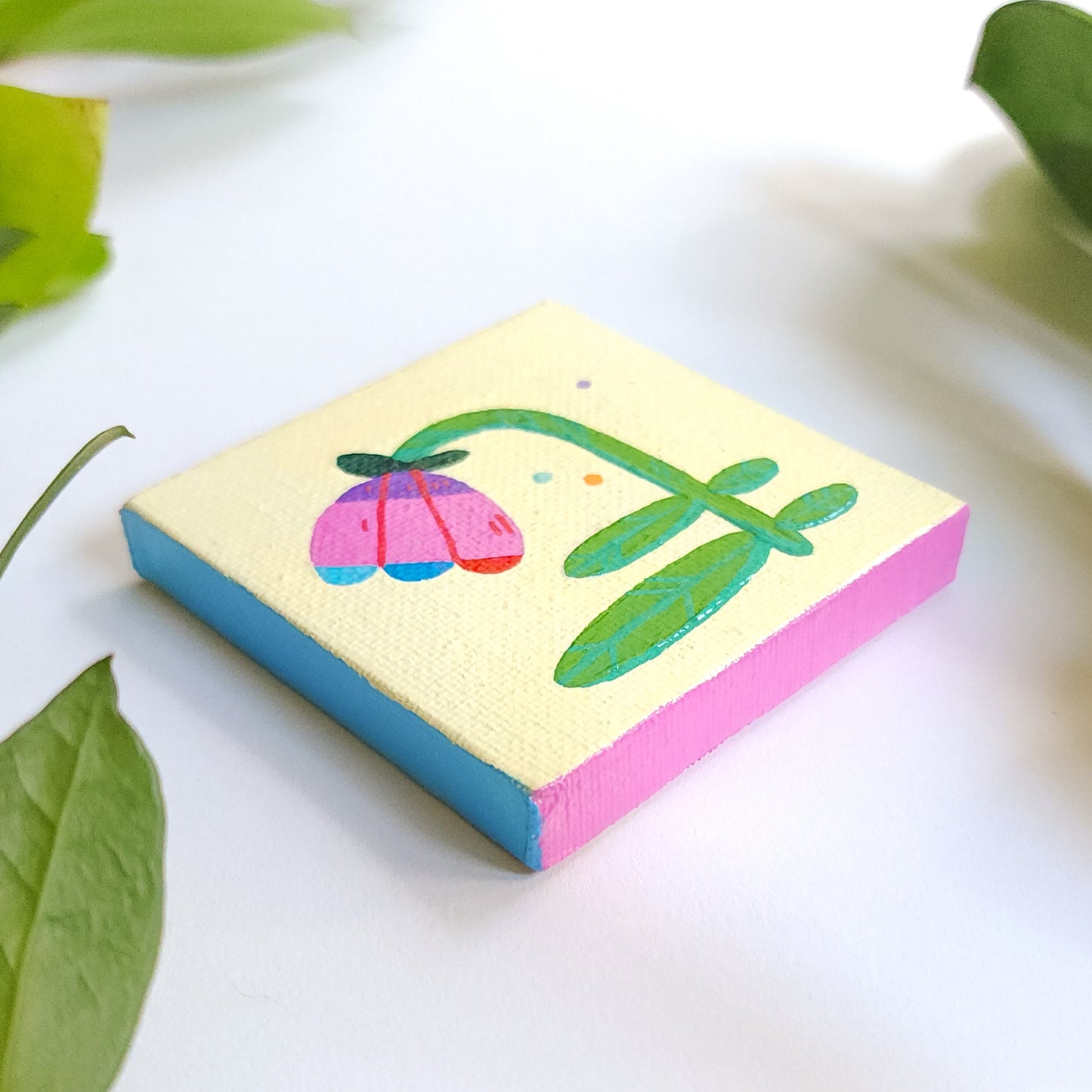 PINK FLOWER MINI PAINTING