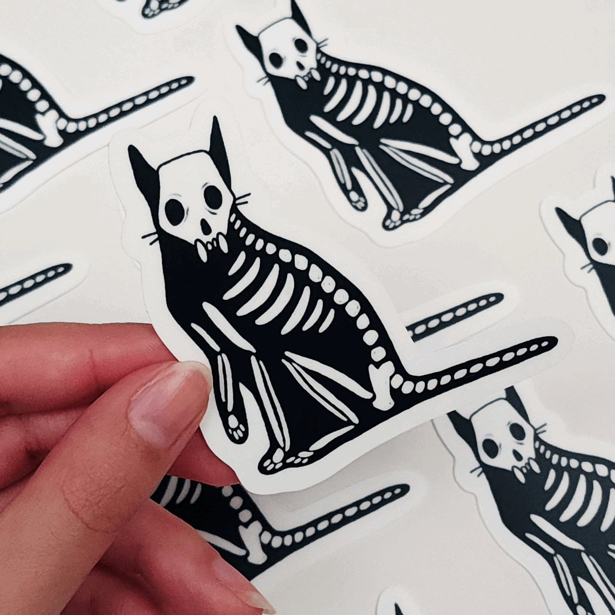 SKELLY CAT STICKER
