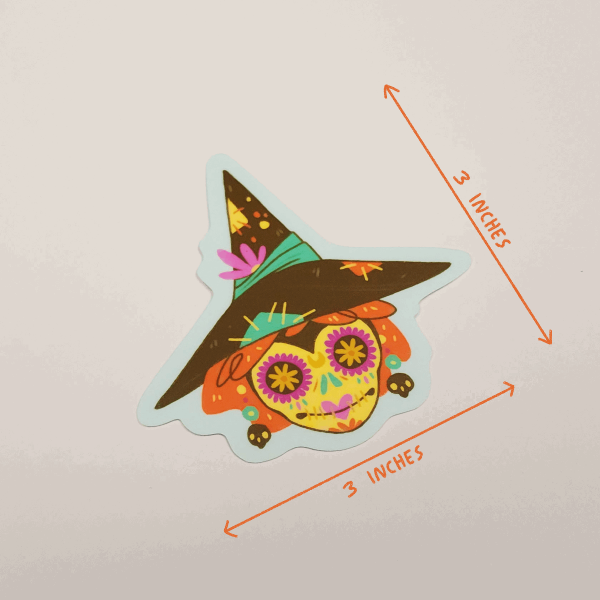 SUGAR SKULL WITCH STICKER
