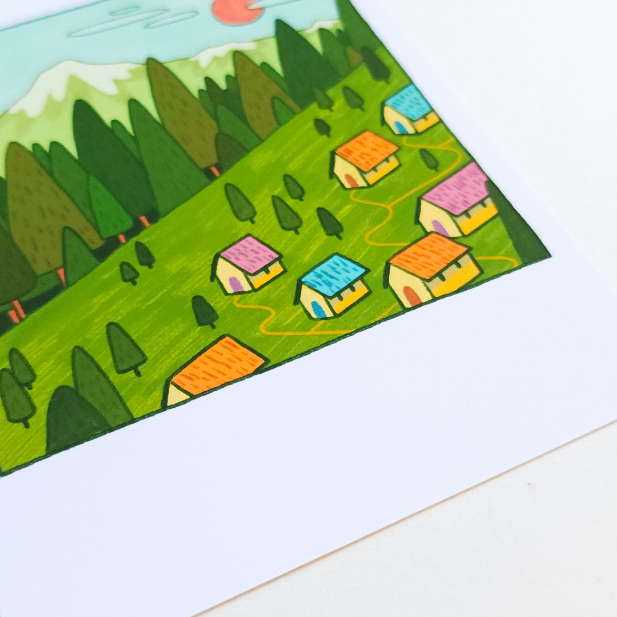 VILLAGE LANDSCAPE POLAROID PRINT