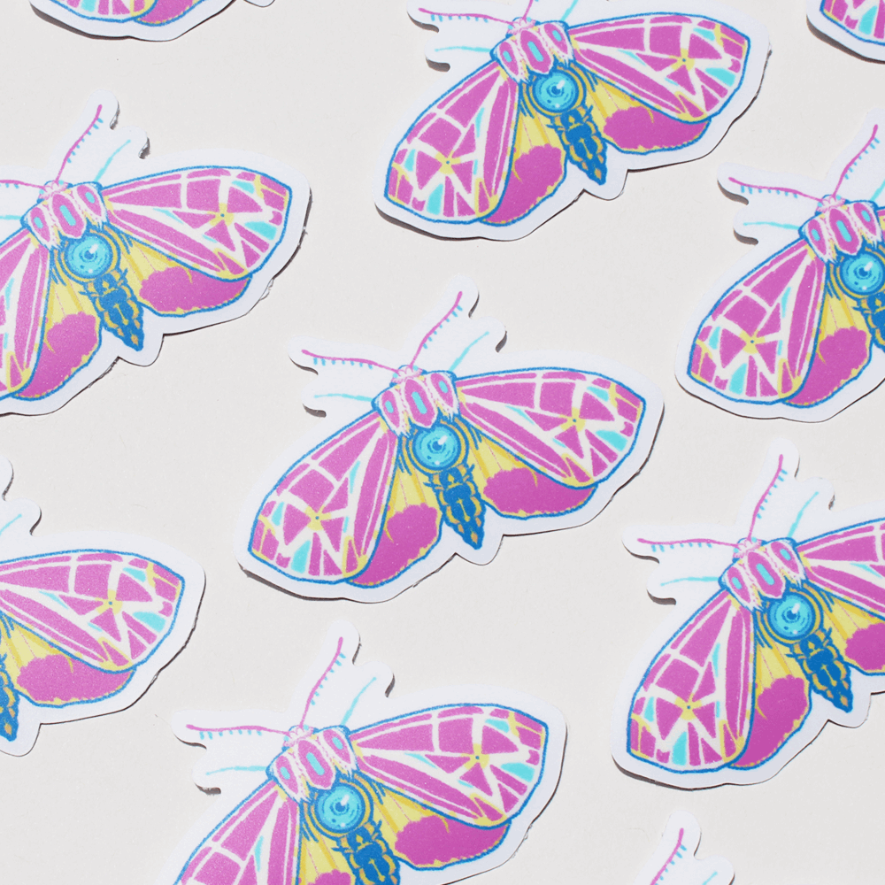 ANNA TIGER MOTH STICKER