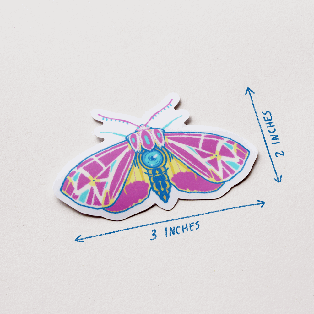 ANNA TIGER MOTH STICKER