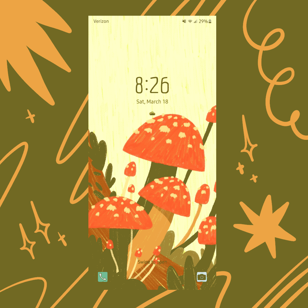 Cute Mushroom Wallpaper