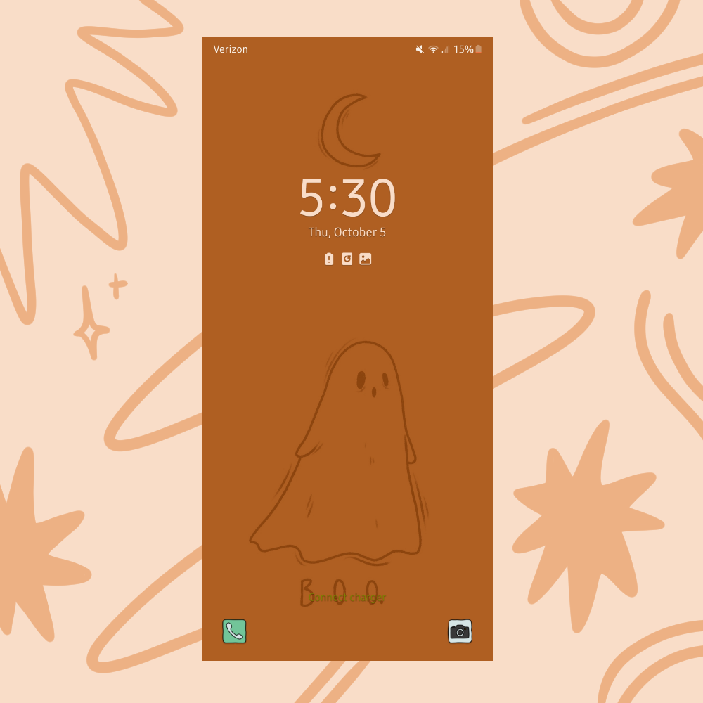 BOO. GHOST PHONE WALLPAPERS - DIGITAL DOWNLOAD