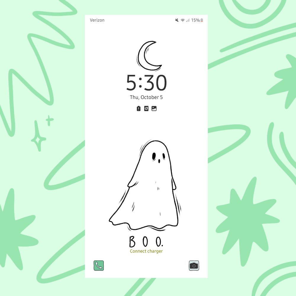 BOO. GHOST PHONE WALLPAPERS - DIGITAL DOWNLOAD