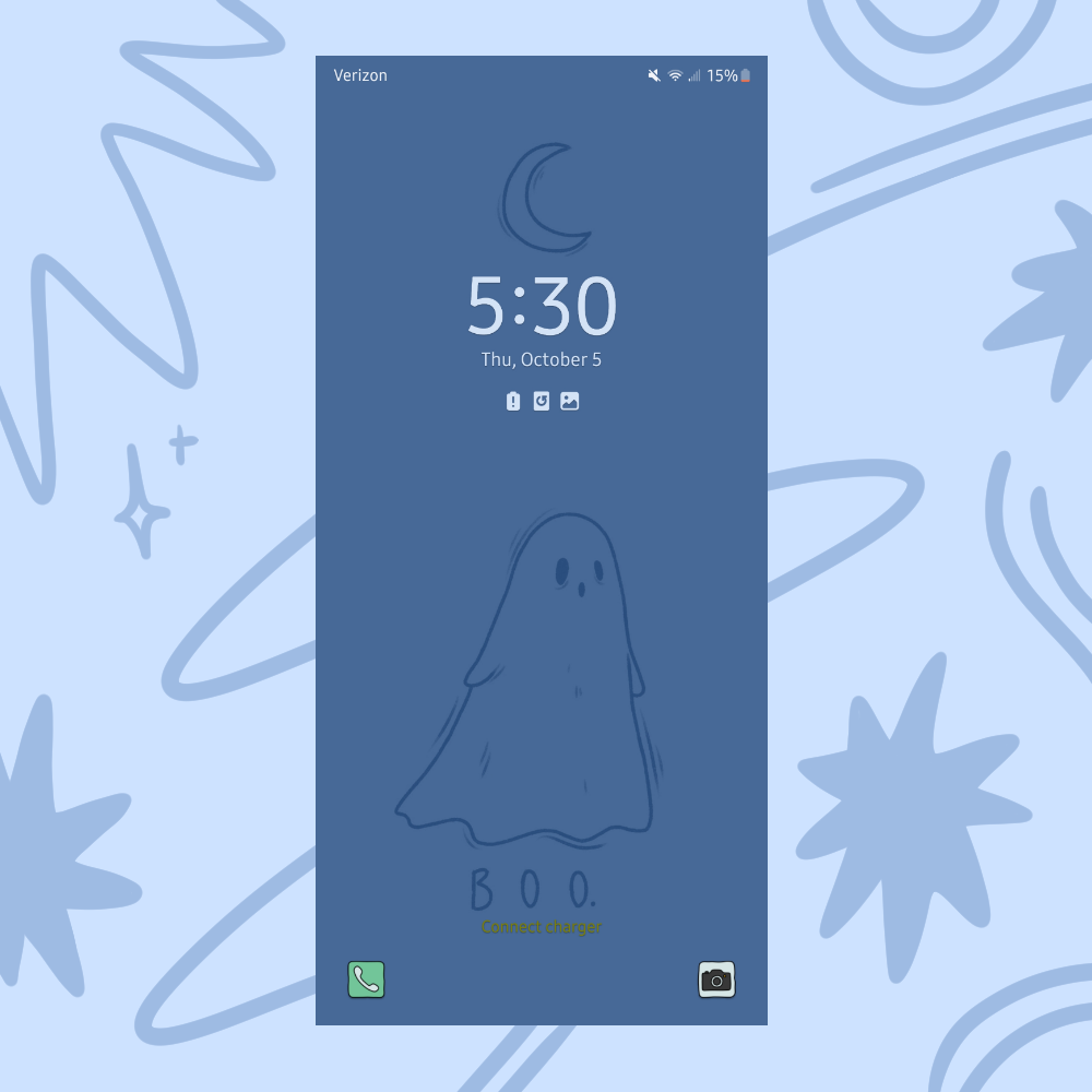 BOO. GHOST PHONE WALLPAPERS - DIGITAL DOWNLOAD