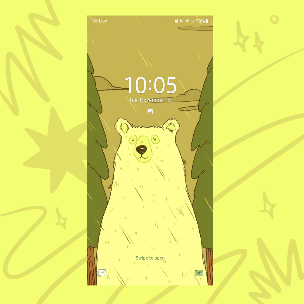 WHITE BEAR PHONE WALLPAPER - DIGITAL DOWNLOAD