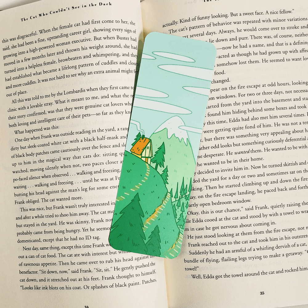 FOREST CABIN BOOKMARK