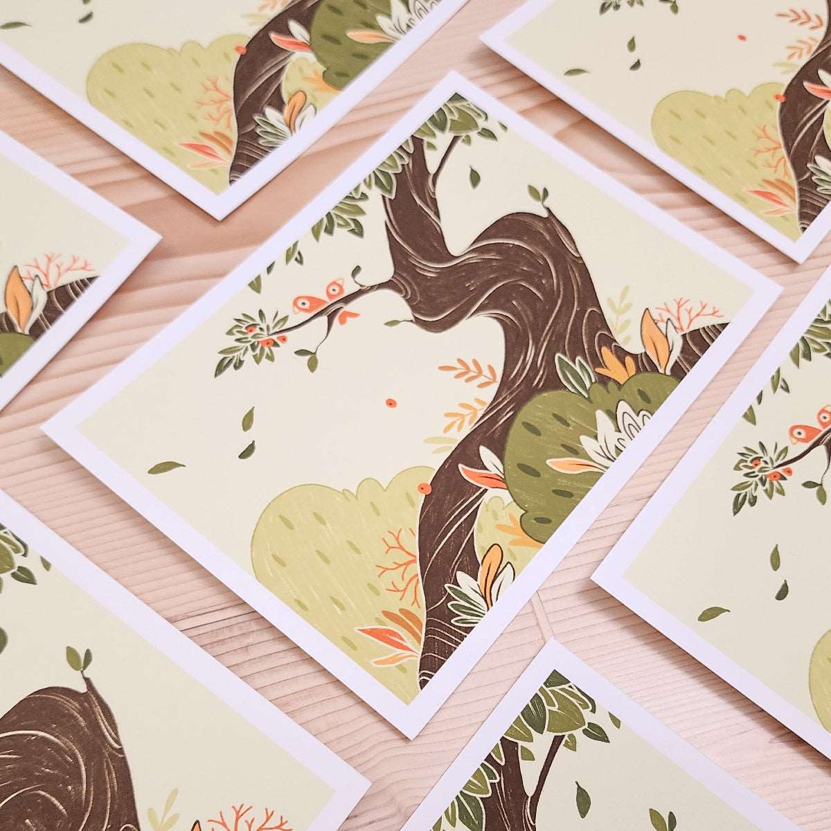 BIRDS ON A BRANCH PRINT