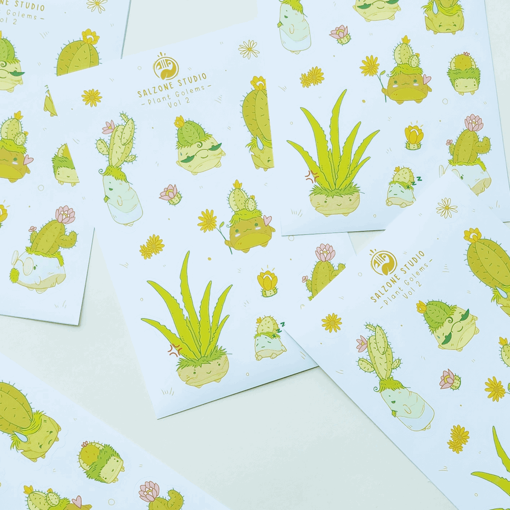 PLANT GOLEMS VOL 2 - STICKER SHEET