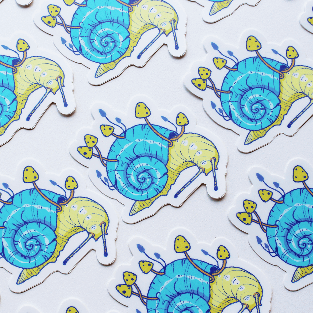 BLUE SNAIL STICKER