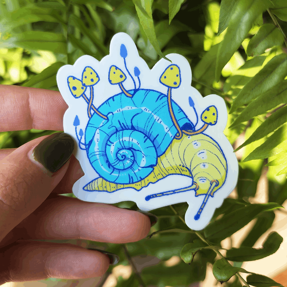 BLUE SNAIL STICKER
