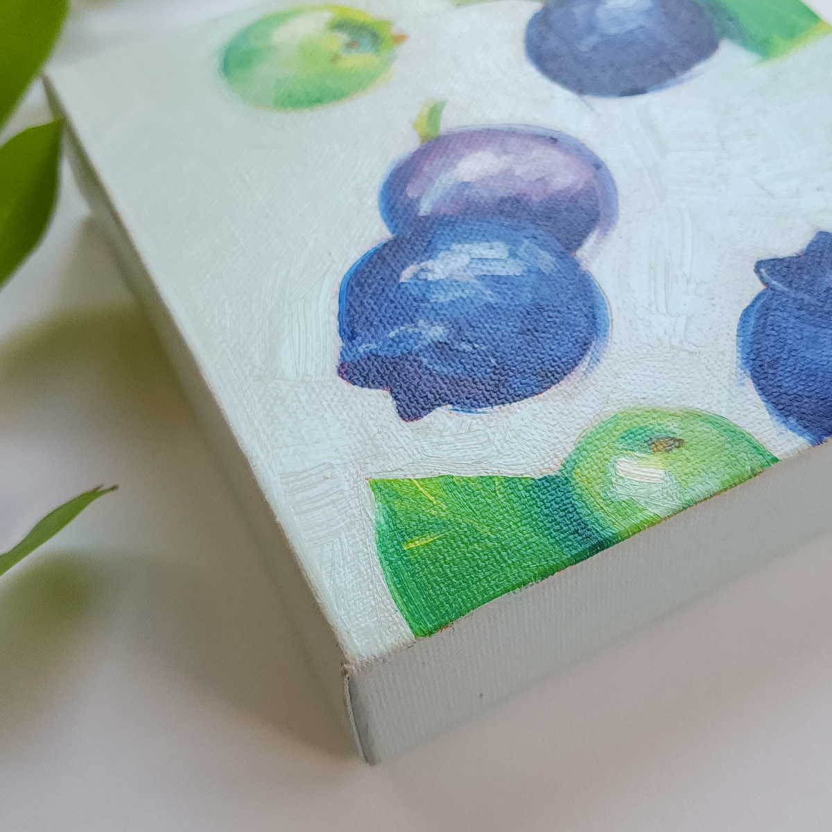 BLUEBERRIES OIL PAINTING