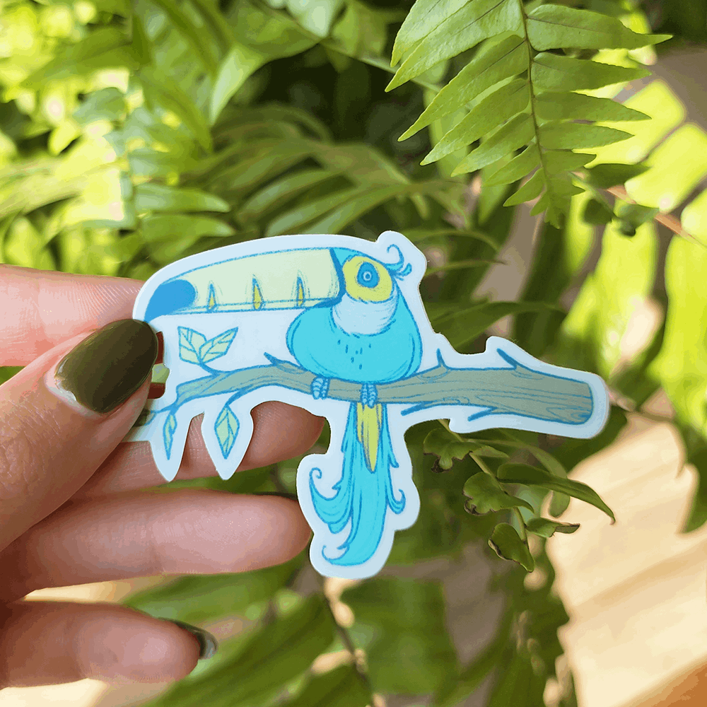 TOUCAN ON A BRANCH STICKER