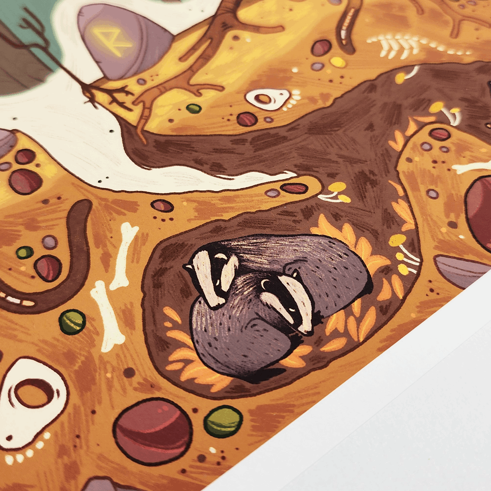 SNOWED IN BADGER'S PRINT