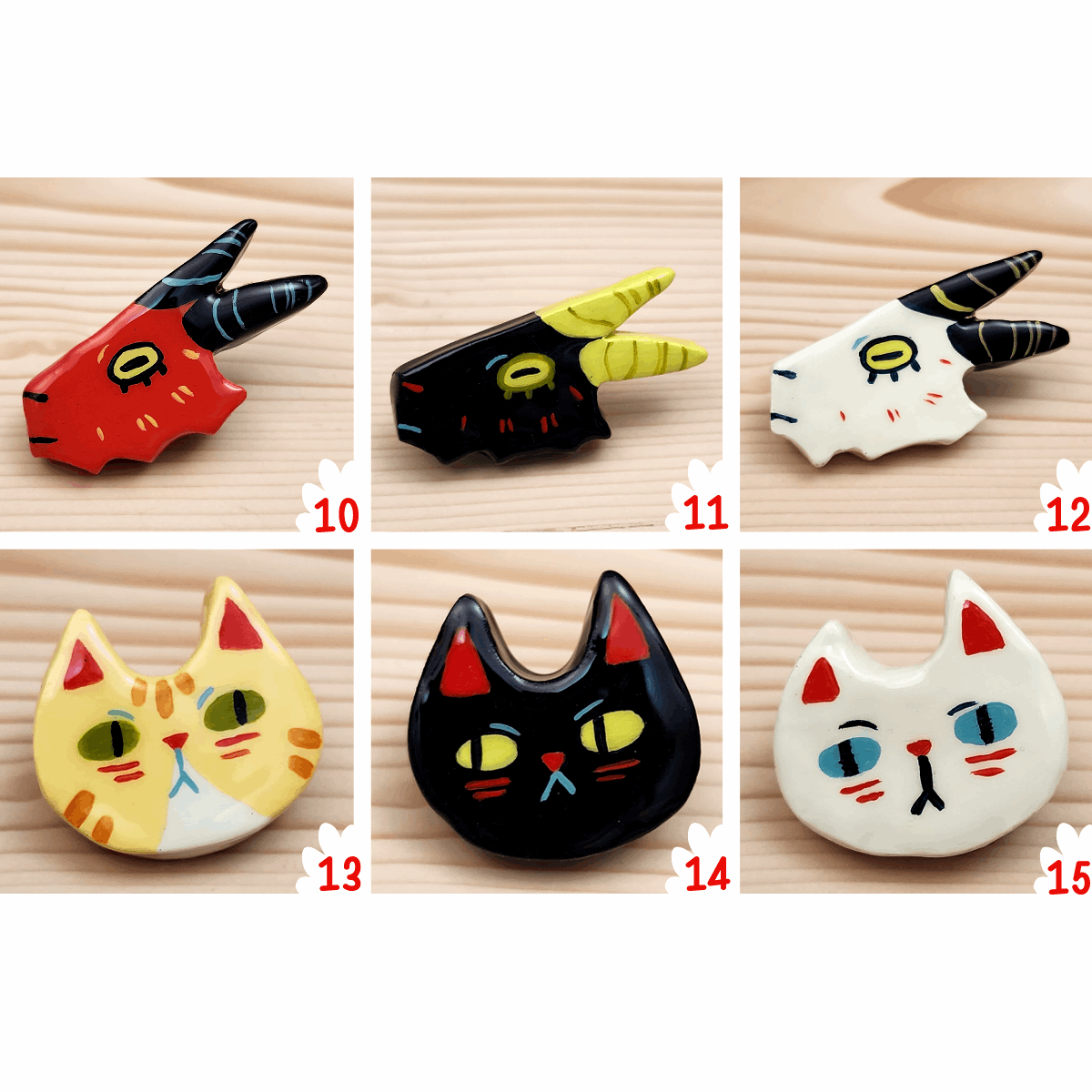 HANDMADE CLAY PINS