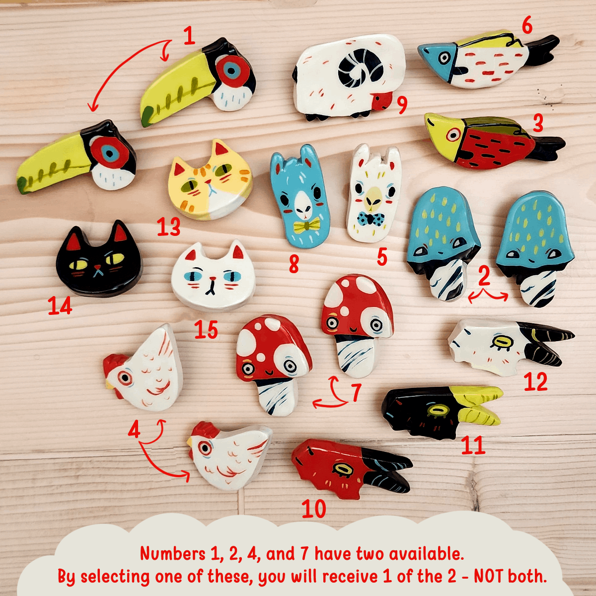 HANDMADE CLAY PINS