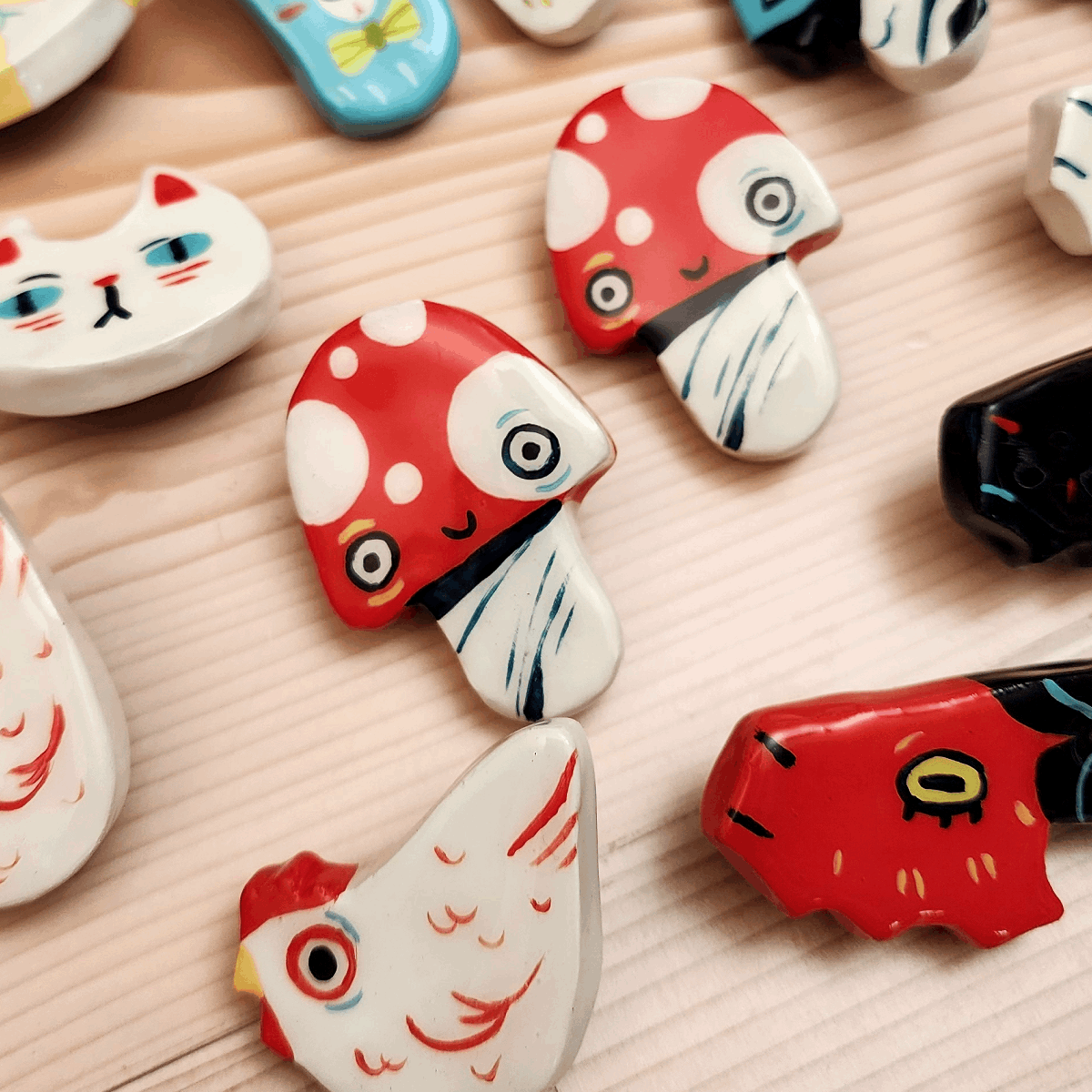 HANDMADE CLAY PINS