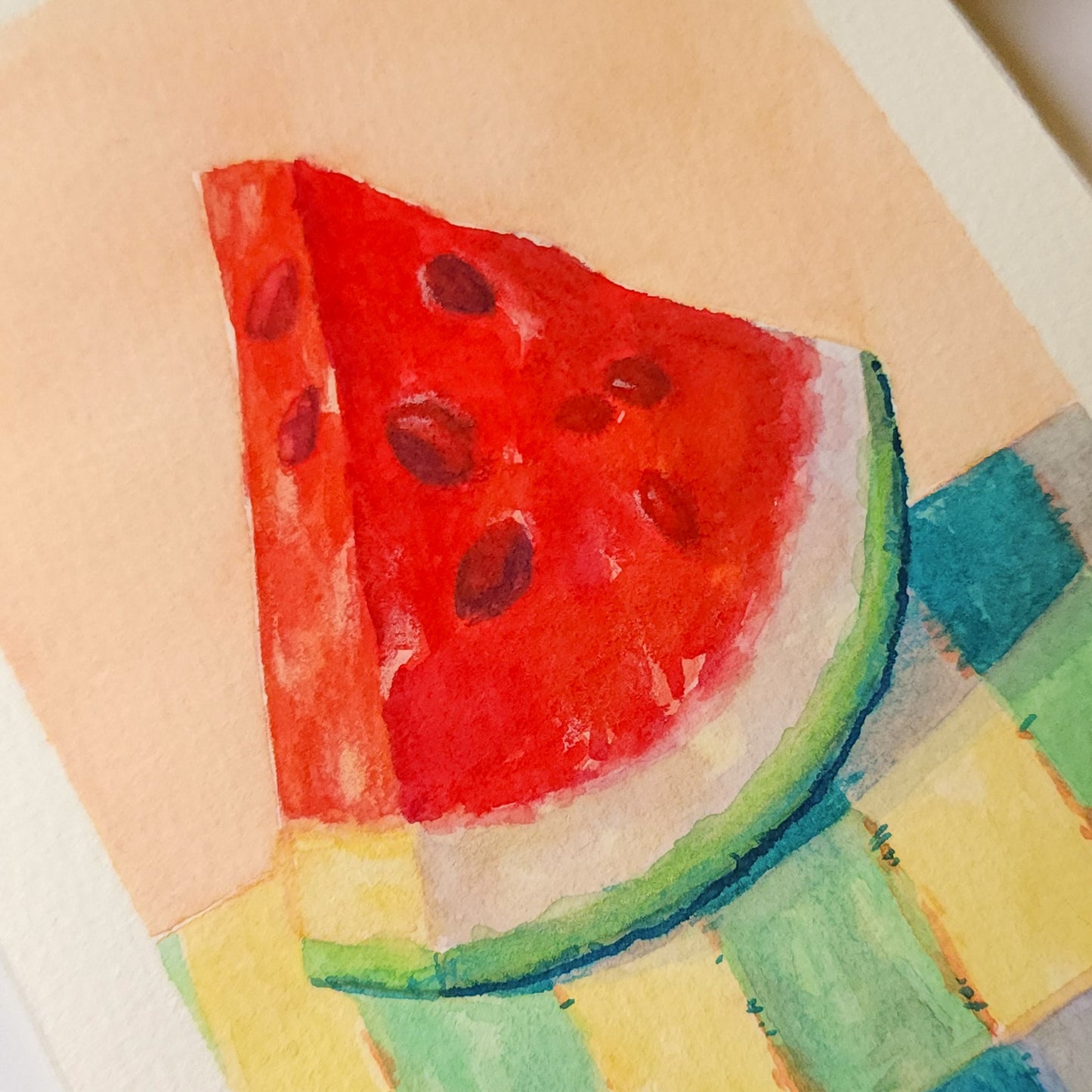 WATERMELON SLICE WATERCOLOR STUDY