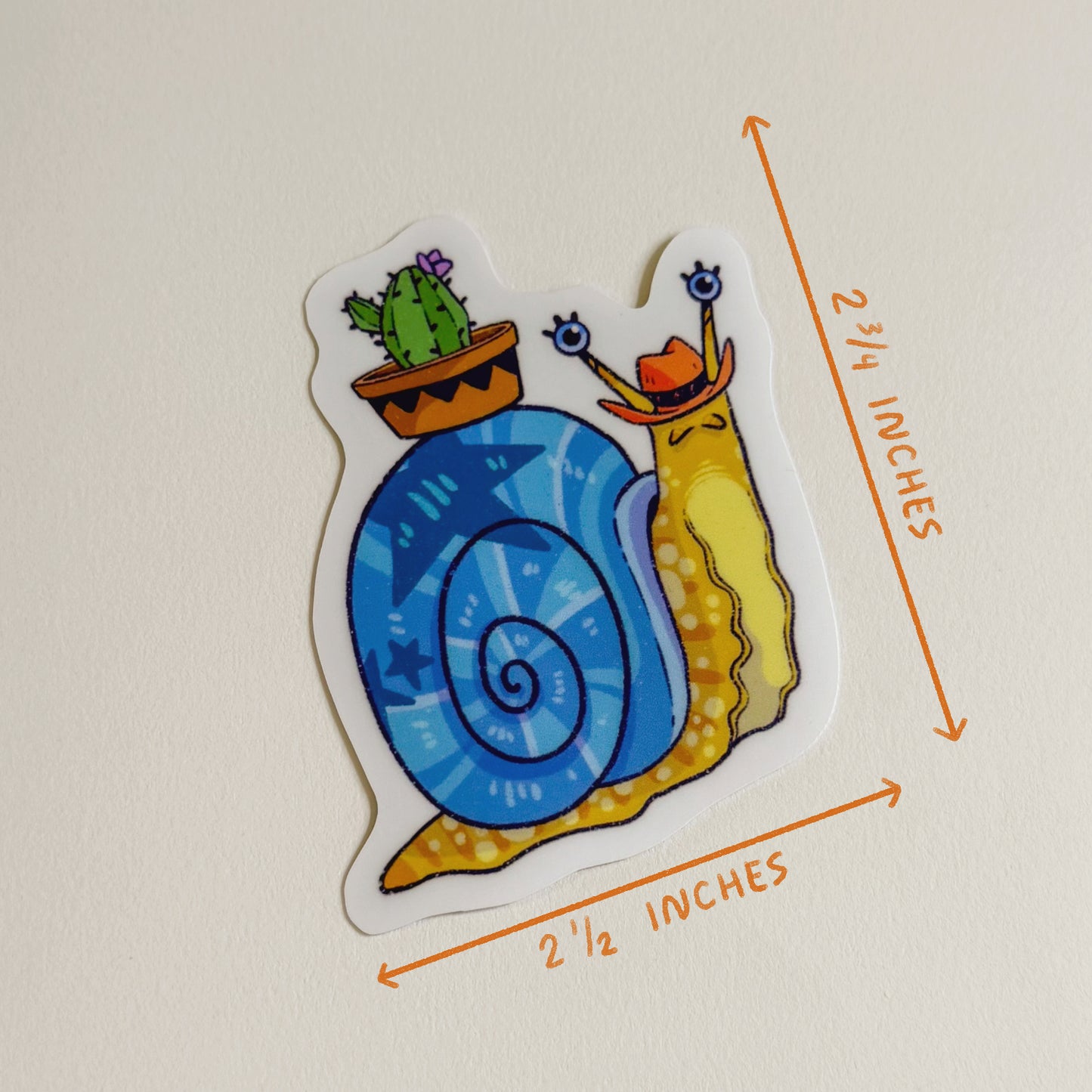 CACTUS COWBOY SNAIL STICKER