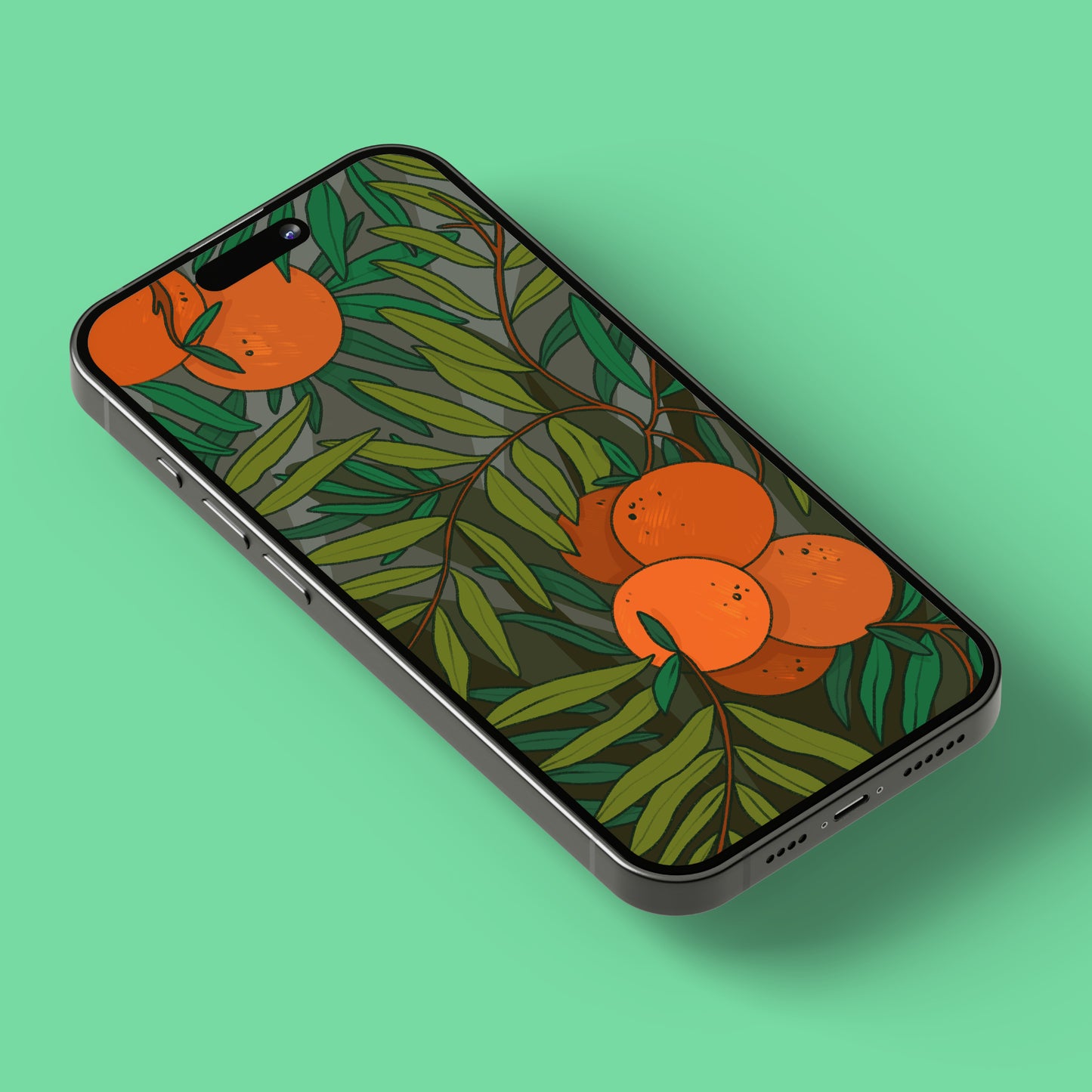 ORANGES PHONE WALLPAPER - DIGITAL DOWNLOAD