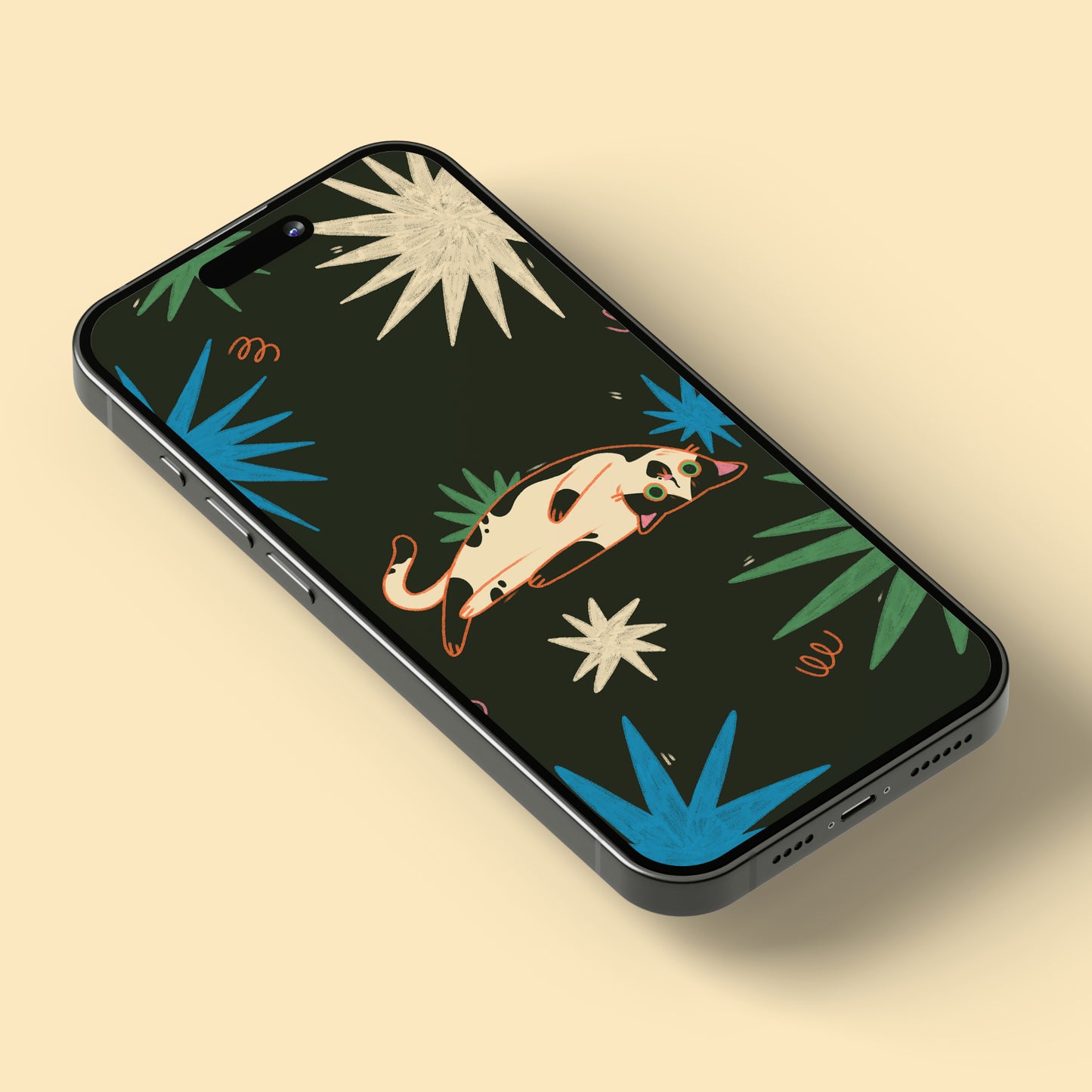 RELAXING CAT PHONE WALLPAPERS - DIGITAL DOWNLOAD