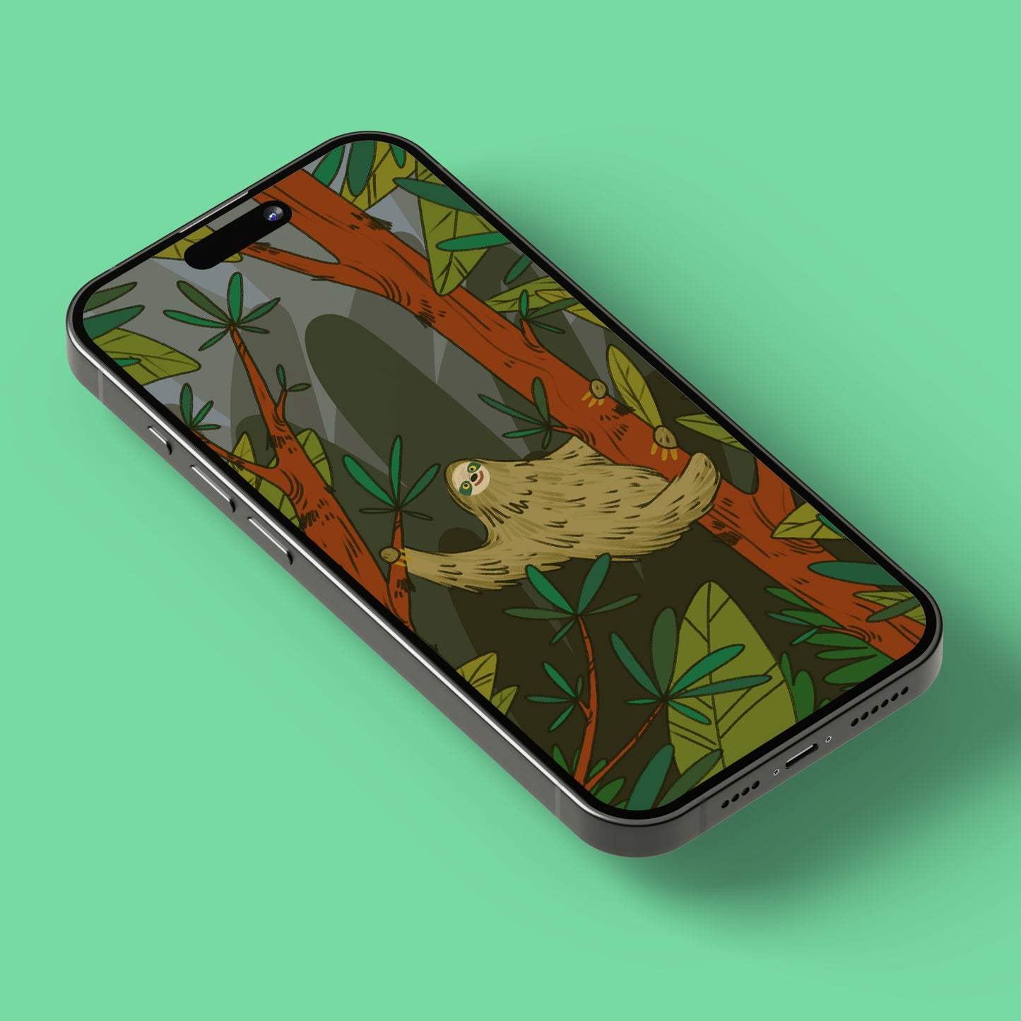 SLOTH PHONE WALLPAPER - DIGITAL DOWNLOAD