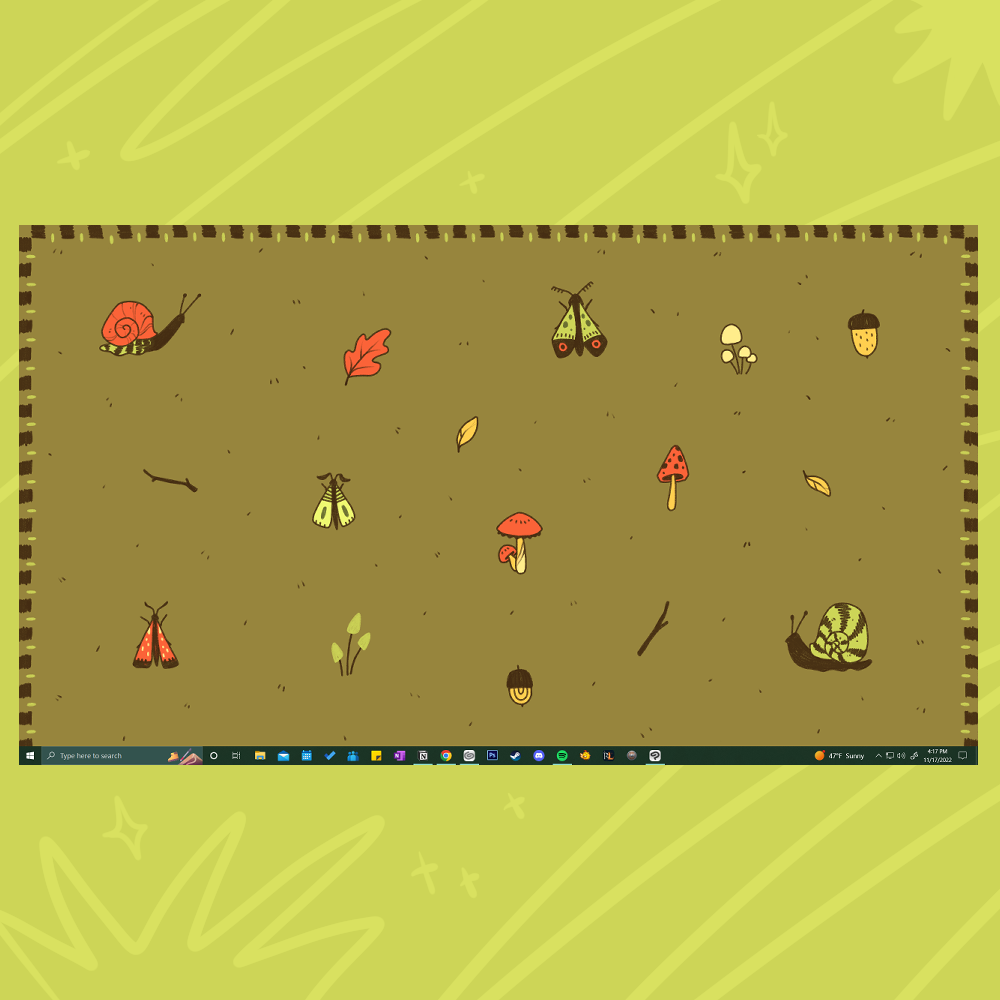 AUTUMN ELEMENTS DESKTOP WALLPAPER - DIGITAL DOWNLOAD