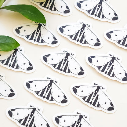 B&W MOTH STICKER