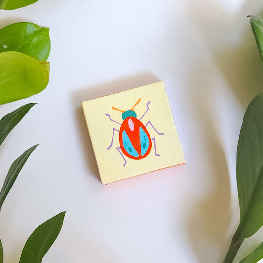 RED BEETLE MINI PAINTING