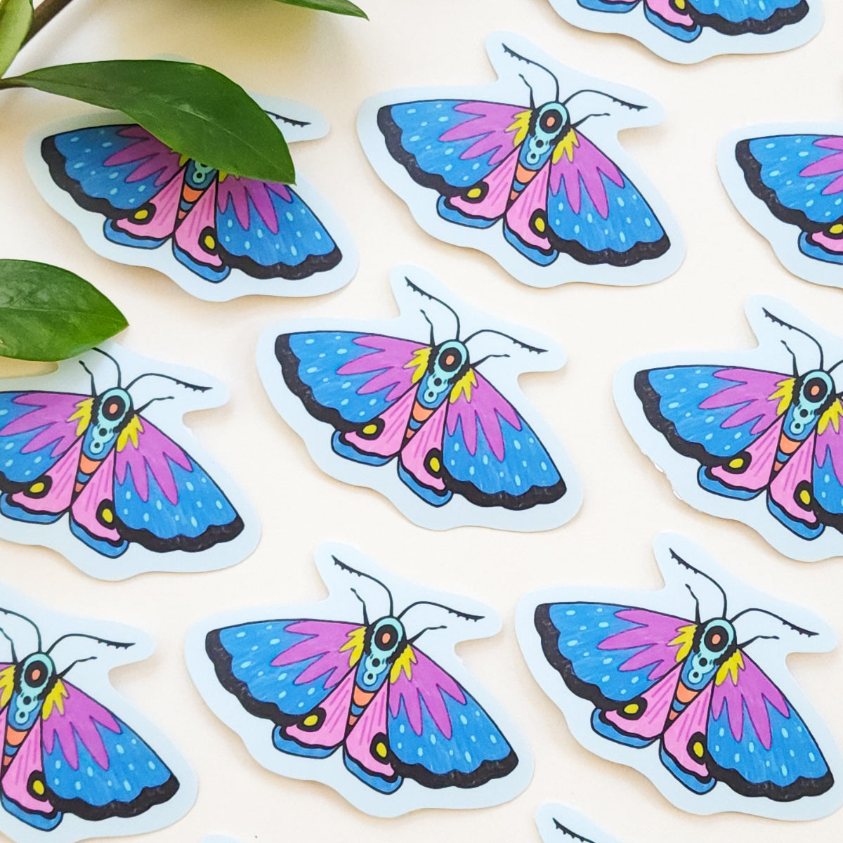 COLORFUL MOTH STICKER