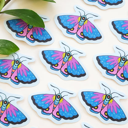 COLORFUL MOTH STICKER