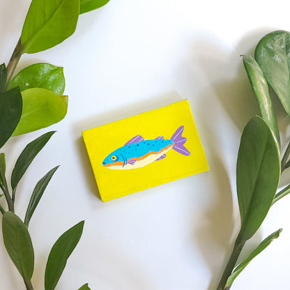 BLUE FISH MINI PAINTING