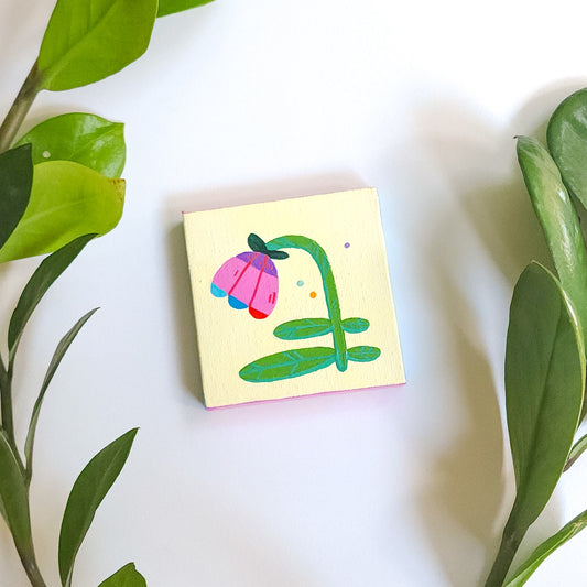 PINK FLOWER MINI PAINTING