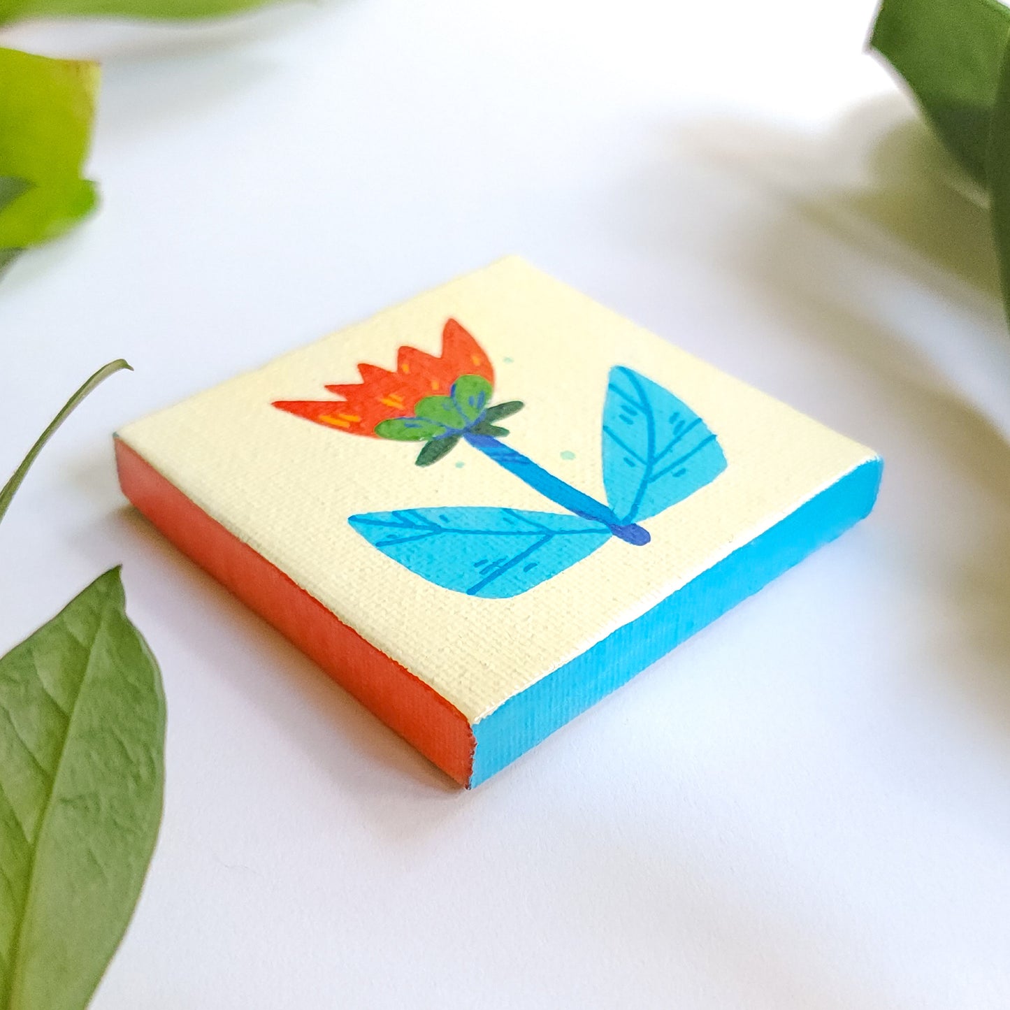 RED FLOWER MINI PAINTING