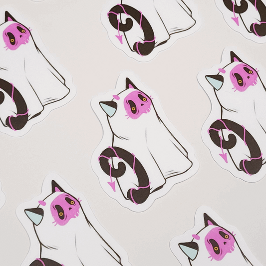 DEVIL GHOST CAT STICKER