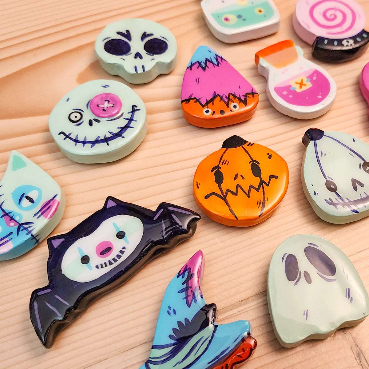 HALLOWEEN HANDMADE CLAY MAGNETS