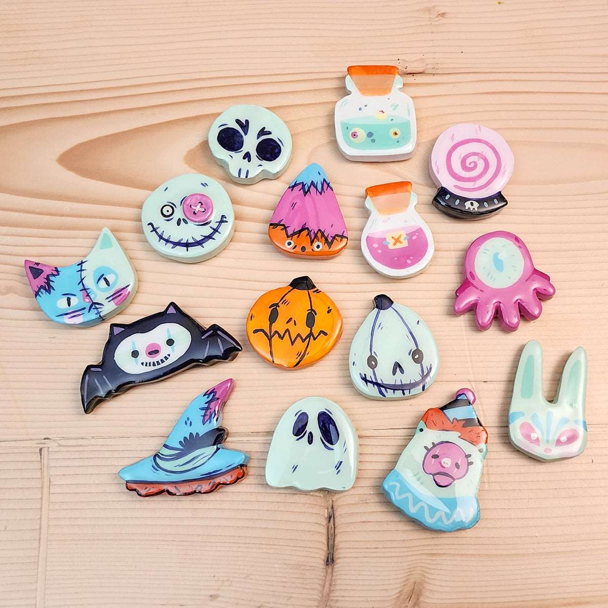 HALLOWEEN HANDMADE CLAY MAGNETS