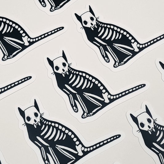 SKELLY CAT STICKER