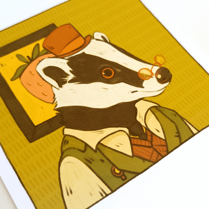 DAPPER BADGER POLAROID PRINT