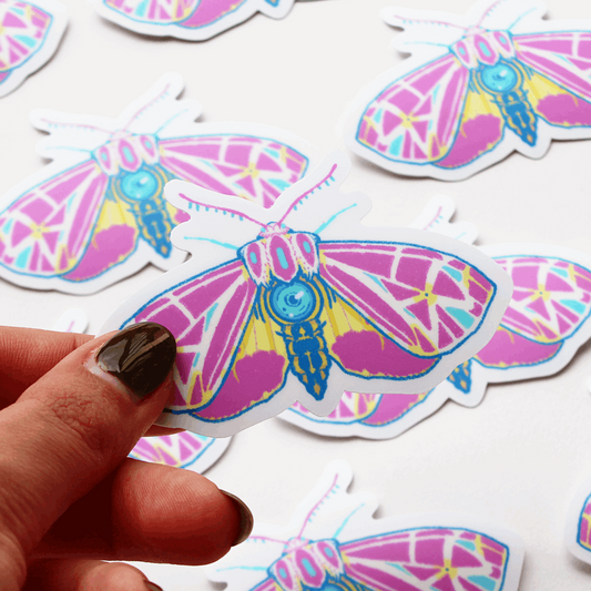 ANNA TIGER MOTH STICKER