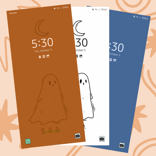 BOO. GHOST PHONE WALLPAPERS - DIGITAL DOWNLOAD