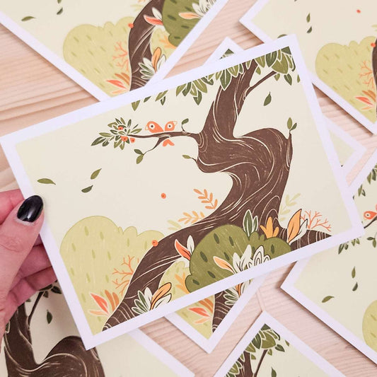 BIRDS ON A BRANCH PRINT