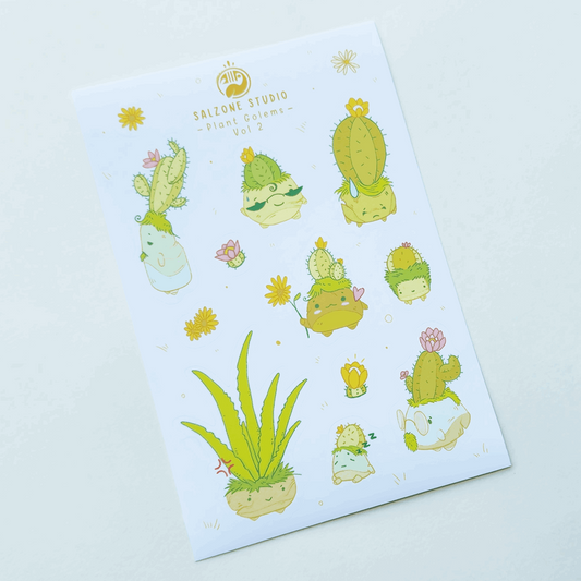 PLANT GOLEMS VOL 2 - STICKER SHEET