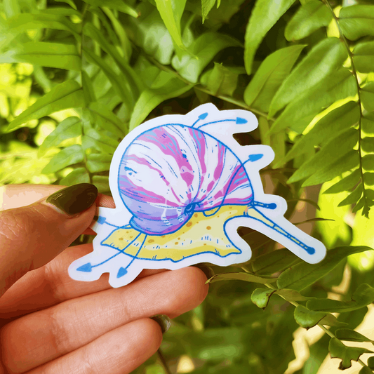 PINK SNAIL STICKER