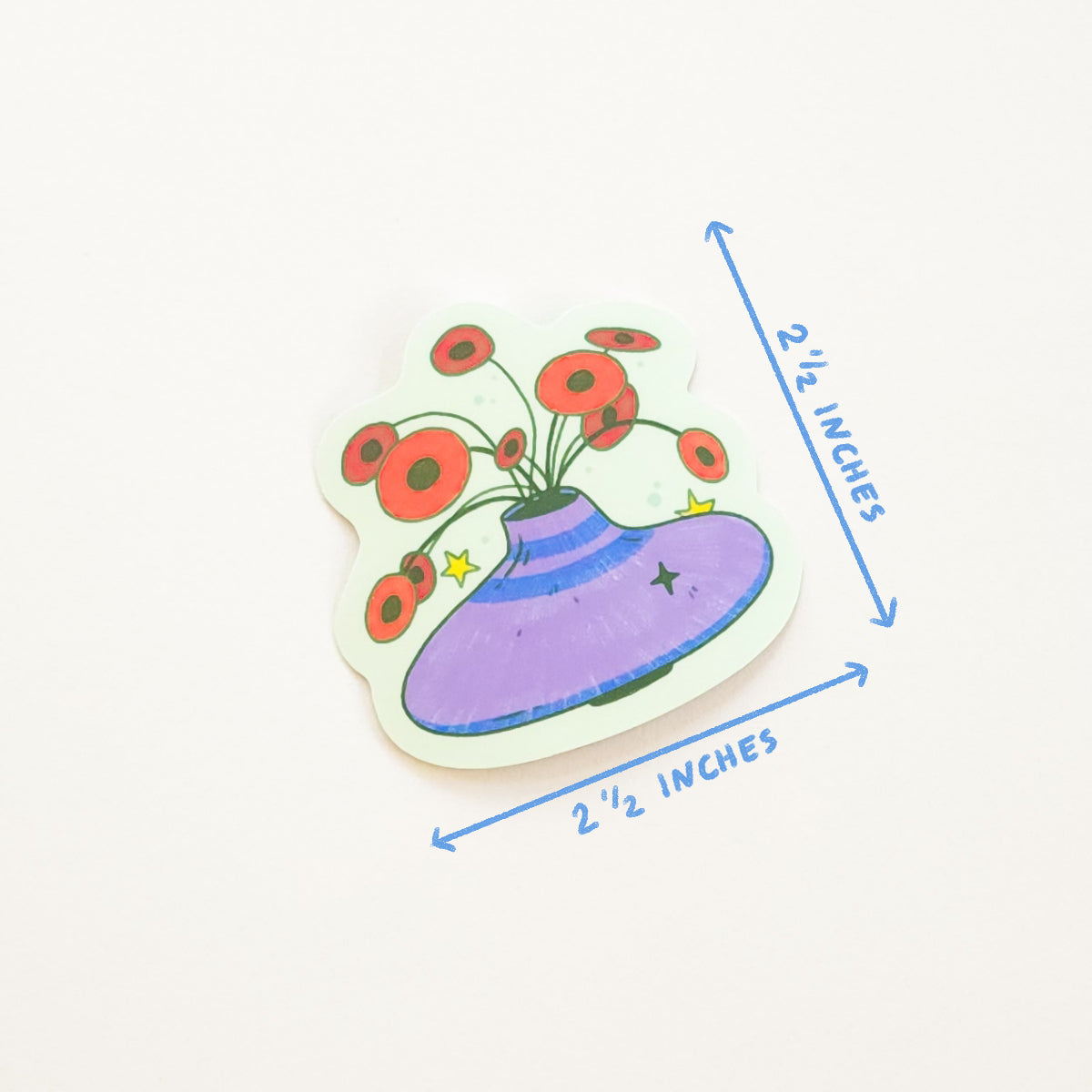 PURPLE PLANT POT STICKER