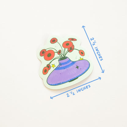 PURPLE PLANT POT STICKER